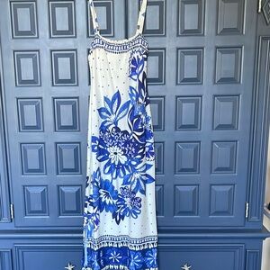 FARM Rio Blue Floral Maxi Dress